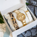 Guess Montage Quartz Gold Dial Gold Steel Strap Watch For Women - GW0588L1