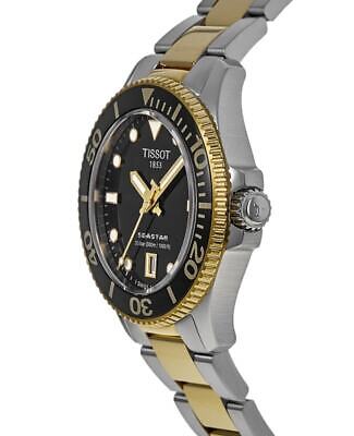 Tissot Seastar 1000 Black Dial Two Tone Steel Strap Watch for Women - T120.210.22.051.00