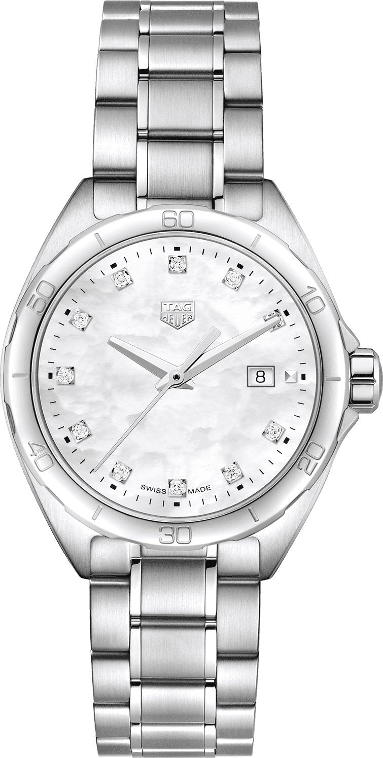 Tag Heuer Formula 1 Diamonds Mother Of Pearl White Dial Silver Steel Strap Watch for Women - WBJ1419.BA0664