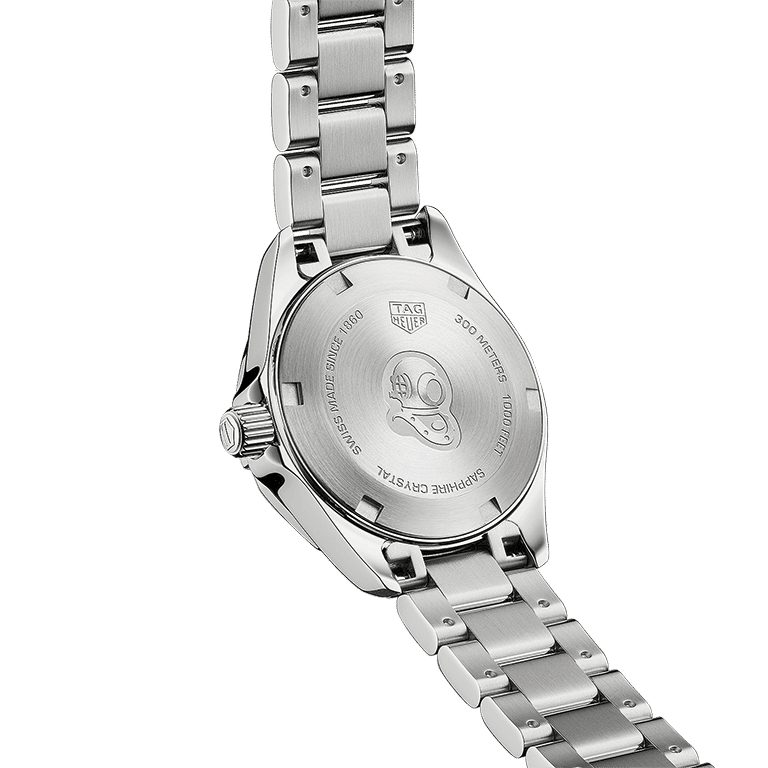 Tag Heuer Aquaracer Quartz Black Dial Silver Steel Strap Watch for Women - WBD1410.BA0741