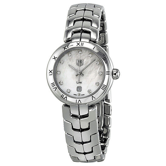Tag Heuer Link Diamonds Mother of Pearl Dial Silver Steel Strap Watch for Women - WAT1417.BA0954