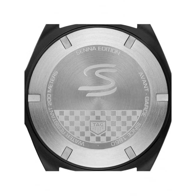 Tag Heuer Formula 1 Senna Special Edition Black Dial Two Tone Rubber Strap Watch for Men - WAZ1014.FT8027