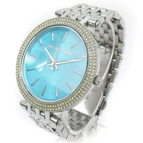 Michael Kors Darci Mother of Pearl Blue Dial Silver Steel Strap Watch for Women - MK3515