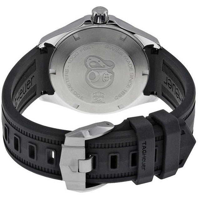 Tag Heuer Aquaracer Quartz Black Dial Black Rubber Strap Watch for Men - WBD1110.FT8021