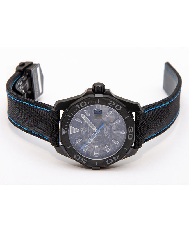 Tag Heuer Aquaracer Calibre 5 Black Nylon Strap Carbon Dial Watch for Men - WBD218C.FC6447