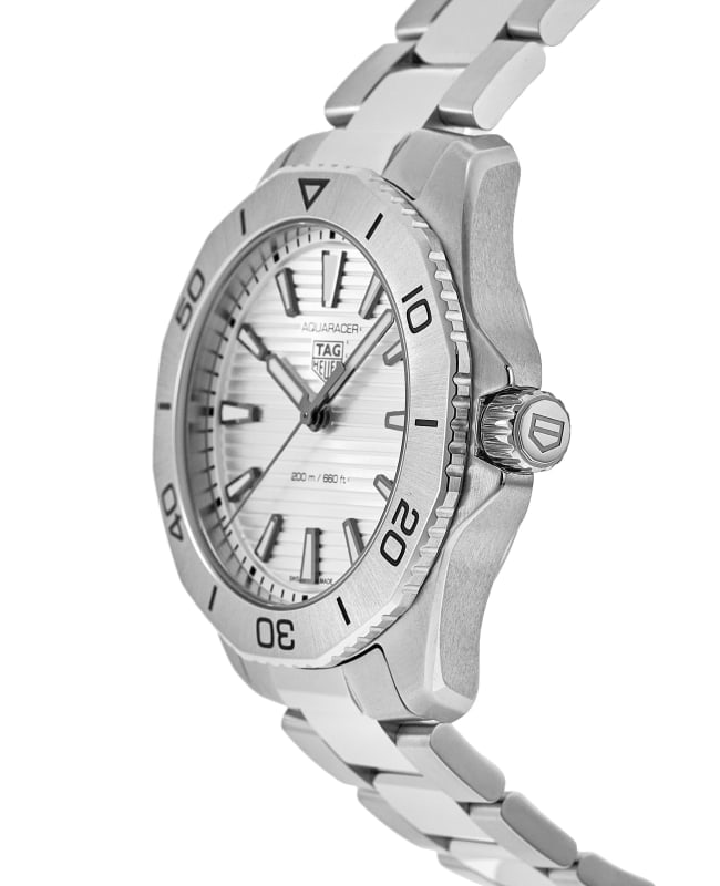 Tag Heuer Aquaracer Professional 200 Quartz Silver Dial Silver Steel Strap Watch for Men - WBP1111.BA0627