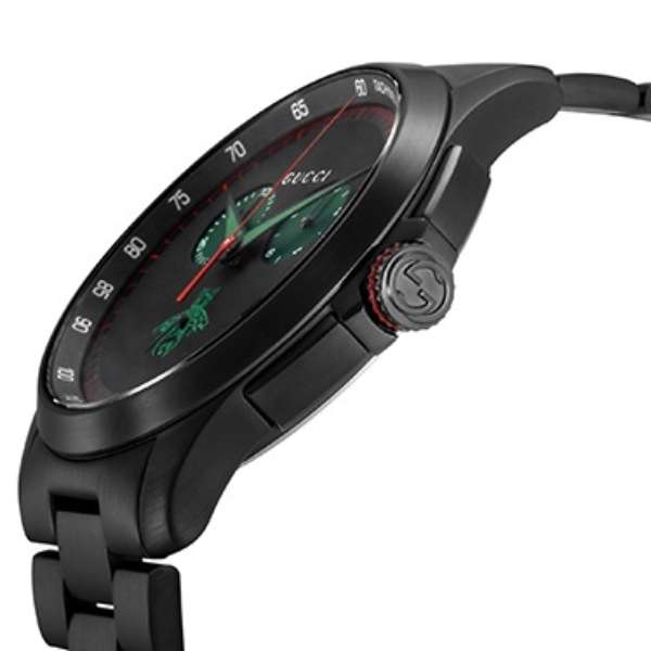 Gucci G Timeless Quartz Black Dial Black Steel Strap Watch for Men - YA126270