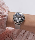 Guess Iconic Quartz Silver Dial Silver Mesh Bracelet Watch For Women - GW0527L1
