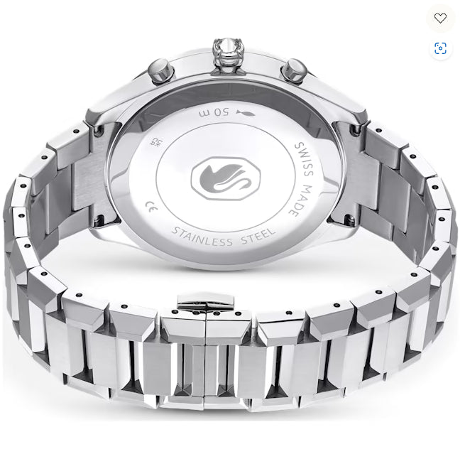 Swarovski Dextera Chronograph Silver Dial Silver Steel Strap Watch for Women - 5641297