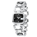 Gucci G Diamonds Black Dial Silver Steel Strap Watch For Women - YA125509