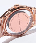 Marc Jacobs Tether Transparent Rose Gold Dial Rose Gold Steel Strap Watch for Women - MBM3414