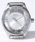 Marc Jacobs Tether Transparent Silver Dial Silver Steel Strap Watch for Women - MBM3416