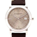 Burberry The City Grey Dial Leather Strap Watch for Men - BU9020