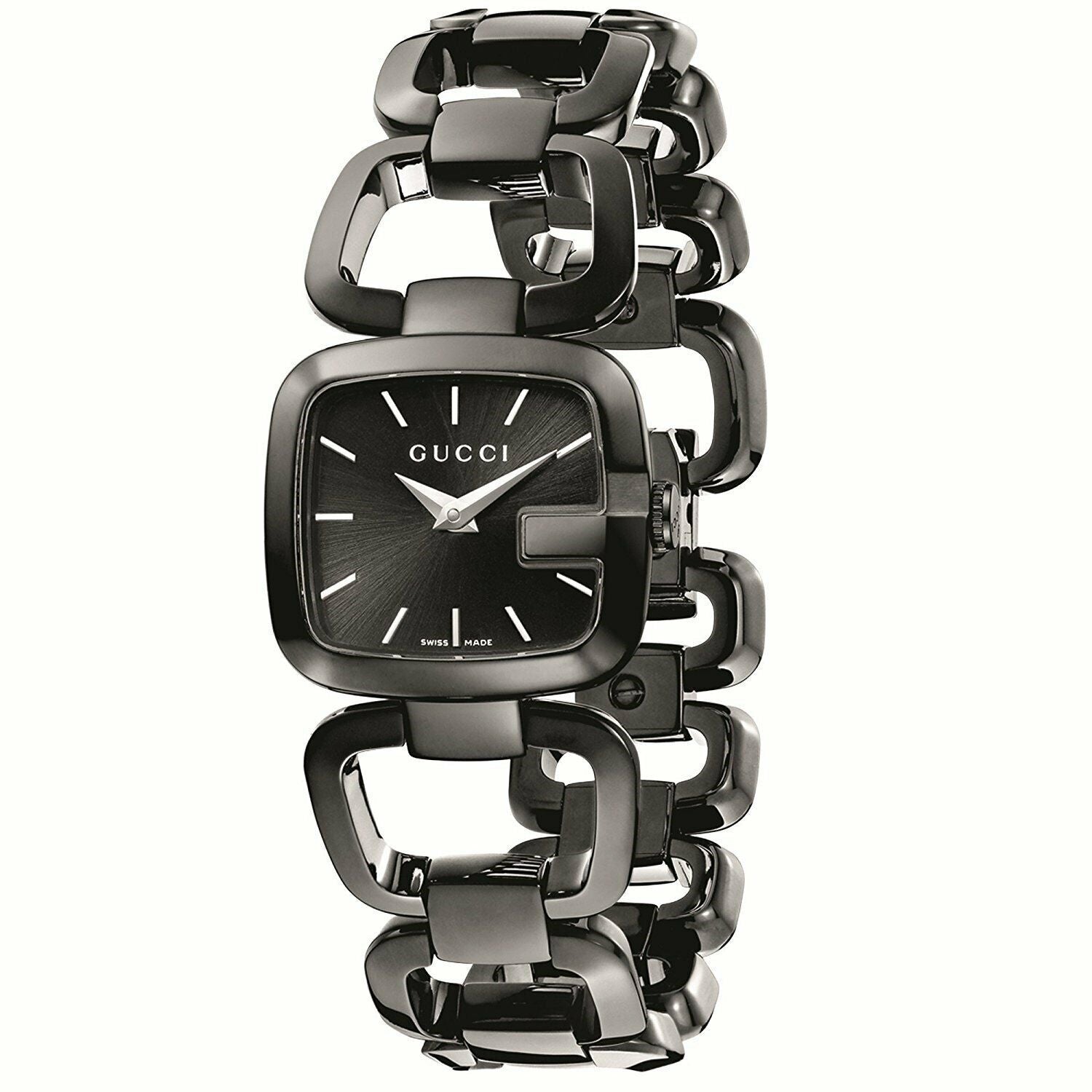 Gucci G Ladies Quartz 125 G Series Black Dial Bracelet Watch For Women - YA125504
