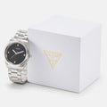 Guess Connoisseur Analog Black Dial Silver Steel Strap Watch For Men - GW0542G1