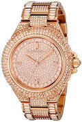 Michael Kors Camille Crystal Rose Gold Dial Rose Gold Steel Strap Watch for Women - MK5862
