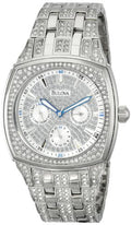 Bulova Crystal Collection Phantom Silver Dial Silver Steel Strap Watch for Men - 96C002