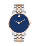 Movado Museum Classic Blue Dial Two Tone Steel Strap Watch for Men - 0607267