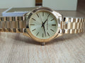 Michael Kors Mini Runway Slim Gold Dial Gold Steel Strap Watch for Women - MK3512