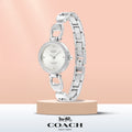 Coach Park Crystals Silver Dial Silver Steel Strap Watch for Women - 14503170