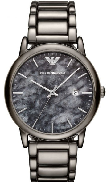 Emporio Armani Luigi Analog Grey Dial Grey Steel Strap Watch For Men - AR11155