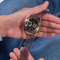 Guess Poseidon Chronograph Black Dial Black Silicone Strap Watch For Men - GW0425G1