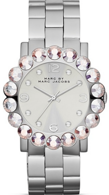 Marc Jacobs Amy Silver Dial Silver Steel Strap Watch for Women - MBM3222