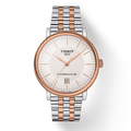 Tissot Carson Premium Powermatic 80 White Dial Two Tone Steel Strap Watch For Men - T122.407.22.031.01