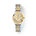 Tissot Classic Dream Lady Gold Dial Two Tone Steel Strap Watch For Women - T129.210.22.263.00