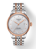Tissot Le Locle Powermatic 80 Diamonds Silver Dial Two Tone Steel Strap Watch For Men - T006.407.22.036.01