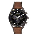 Movado Heritage Series 29mm Calendoplan Chronograph Black Dial Brown Leather Strap Watch For Men - 3650060