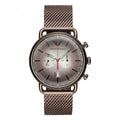 Emporio Armani Aviator Chronograph Grey Dial Brown Mesh Bracelet Watch For Men - AR11169