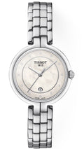 Tissot T Lady Flamingo Diamonds White Dial Silver Steel Strap Watch For Women - T094.210.11.116.01