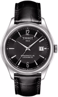Tissot Ballade Powermatic 80 Cosc Black Dial Black Leather Strap Watch For Men - T108.408.16.057.00