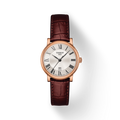 Tissot Carson Premium Lady Silver Dial Brown Leather Strap Watch For Women - T122.210.36.033.00