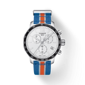 Tissot Quickster Chronograph NBA New York Kicks White Dial Multicolored Nato Strap Watch For Men - T095.417.17.037.06