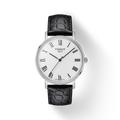 Tissot Everytime Medium White Dial Black Leather Strap Watch For Men - T109.410.16.033.01