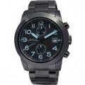 Marc Jacobs Larry Chronograph Black Dial Gunmetal Grey Steel Strap Watch for Men - MBM5031
