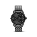 Diesel Mini Daddy Dual Time Black Dial Black Stainless Steel Strap Watch For Men - DZ7316