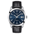 Tissot Gentleman Powermatic 80 Silicium Blue Dial Black Leather Strap Watch For Men - T127.407.16.041.01
