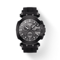 Tissot T Race Chronograph Anthracite Black Dial Black Silicone Strap Watch For Men - T115.417.37.061.03