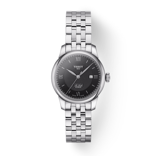 Tissot Le Locle Automatic Lady Black Dial Silver Steel Strap Watch For Women - T006.207.11.058.00