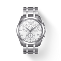 Tissot Couturier Chronograph White Dial Silver Steel Strap Watch For Men - T035.617.11.031.00