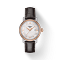 Tissot Bridgeport Lady White Dial Brown Leather Strap Watch For Women - T097.010.26.118.00