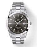 Tissot Gentleman Powermatic 80 Silicium Black Dial Silver Steel Strap Watch For Men - T127.407.11.061.01