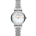 Emporio Armani Donna Mother of Pearl Dial Silver Steel Strap Watch For Women - AR11204