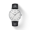 Tissot Everytime Desire Medium White Dial Black Leather Strap Watch For Men - T109.410.16.032.00