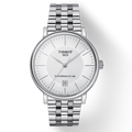 Tissot T Classic Carson Premium Powermatic 80 White Dial Silver Steel Strap Watch For Men - T122.407.11.031.00