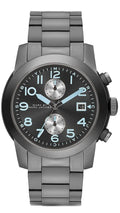 Marc Jacobs Larry Chronograph Black Dial Grey Steel Strap Watch for Men - MBM5051