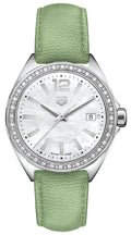 Tag Heuer Formula 1 Quartz Diamonds Mother of Pearl Dial Green Leather Strap Watch for Women - WBJ131A.FC8249